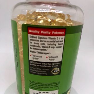Viên uống Vitamin E 180mg 400iu Mỹ 500 viên làm đẹp da chậm quá trình lão hoá