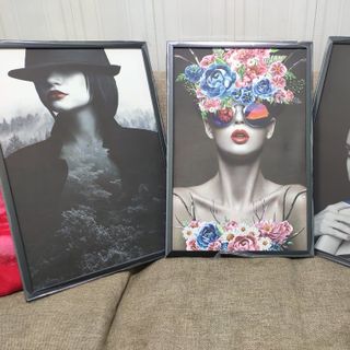 Giá rẻ Vô Địch Tranh treo tường - Chất liệu Canvas - Giá tại Xưởng - Bộ 3 bức 30x40cm/1bức