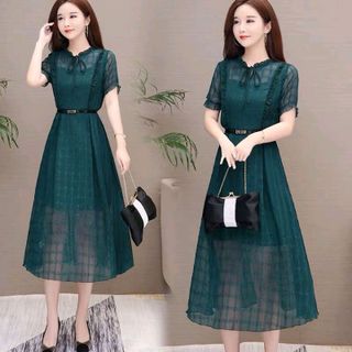 Đầm voal kèm nịt giá sỉ