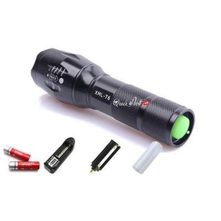 DEN BIN SIEU SANG GIÁ RẺ - Đèn Pin Siêu Sáng Cao Cấp T6 Hợp Kim Chống Nước Pin Có Thể Sạc Lại Full Box