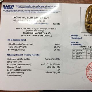 Phật bản mệnh đá mắt hổ nâu tự nhiên