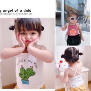 áo hai dây chéo lưng cho bé ngái