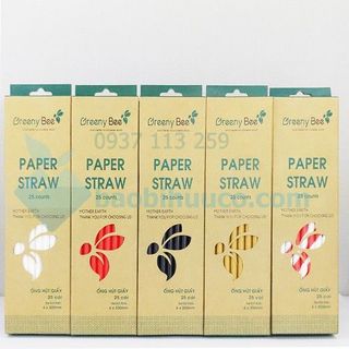 Ống Hút Giấy Cao Cấp 6x197mm Thân Thiện Với Môi Trường