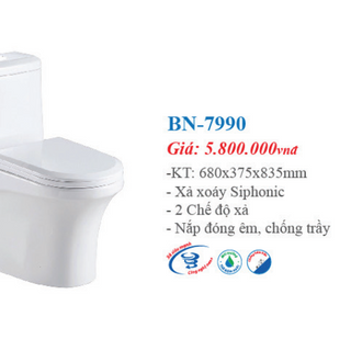 Bồn cầu nguyên khối công nghệ NANO mới nhất - BN-7990