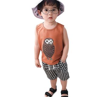 Bộ đồ cho bé trai hình thú chất liệu thun cotton thoáng mát 109-110-113