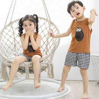 Bộ đồ cho bé trai hình thú chất liệu thun cotton thoáng mát 109-110-113