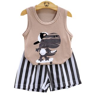 Bộ đồ cho bé gái hình thú chất liệu thun cotton thoáng mát 106-107-108
