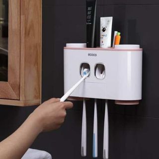 Hộp nhả kem đánh răng tự động cao cấp ECOCO không cần khoan tường