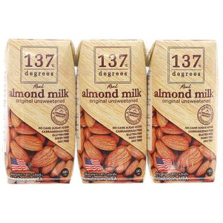 Sữa hạt 137 DEGREES hạnh nhân nguyên chất không ngọt lốc 3 hộp 180ml