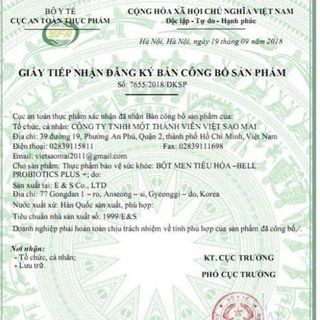 Men vi sinh hỗ trợ tiêu hóa Bell Probiotics 60 gói