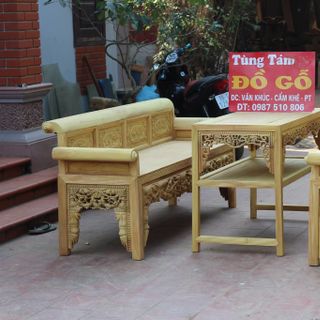 Bàn Ghế Trường Kỷ Gỗ Mít