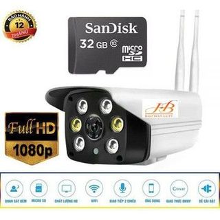 Tặng Thẻ SD Cty Chuẩn 32 GBBH 5 năm cho cả thẻ lẫn máyCAMERA WIFI - YOOSEE WIFI TRONG NHÀ NGOÀI TRỜI SIÊU NÉT 20 FULL HD 1920 x 1080P - CHỐNG BÁM BỤI - CHỐNG NƯỚC XEM BAN ĐÊM CÓ MÀU IPW011