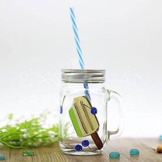 LY THUỶ TINH 400ML CÓ QUAI NẮP