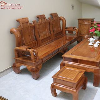 Bộ Ghế Tần Thủy Hoàng Gỗ Gõ Đỏ dep