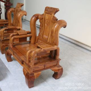 Bộ Ghế Tần Thủy Hoàng Gỗ Gõ Đỏ dep
