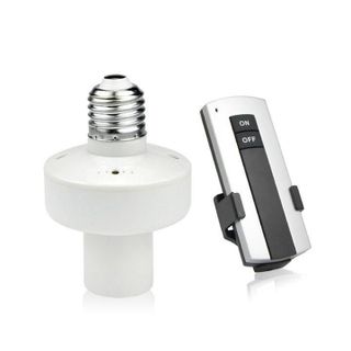 Đui đèn điều khiển từ xa mạ vàng có Remote Đuôi đèn E27 điều khiển từ xa bằng sóng RF