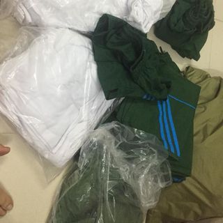 Áo Thun Trắng Xanh Bộ Đội