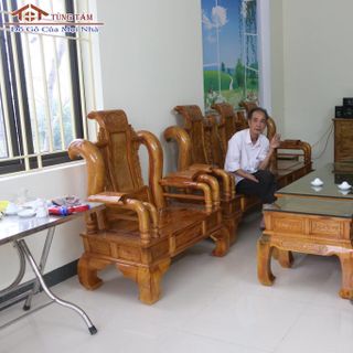 Bàn Ghế Tần Thủy Hoàng Gỗ Mít tay 12