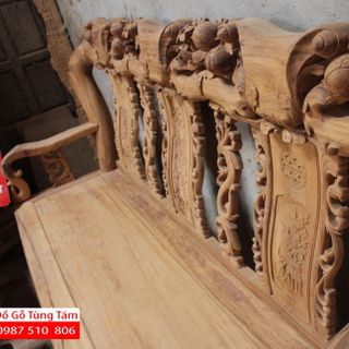 Bộ Ghế Minh Quốc Đào Chim Gỗ Gụ
