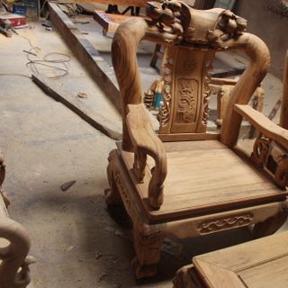 Bộ Ghế Minh Quốc Đào Chim Gỗ Gụ