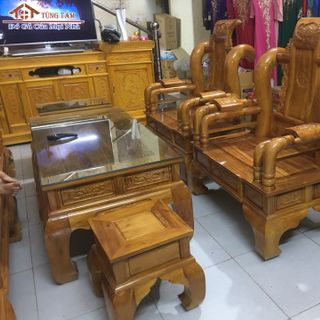 Bàn Ghế Tần Thủy Hoàng Gỗ Mít Tay 12