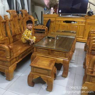 Bàn Ghế Tần Thủy Hoàng Gỗ Mít Tay 12