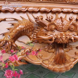 Sập Thờ Gỗ Gụ Tứ Linh Lệch