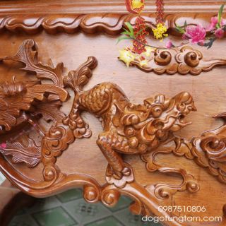 Sập Thờ Gỗ Gụ Tứ Linh Lệch