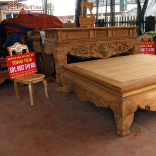 sập trơn gỗ gụ