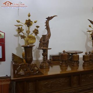 Bộ Sập thờ Gỗ Mít Chân 22
