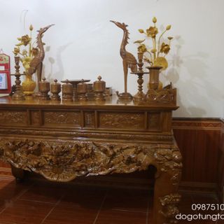 Bộ Sập thờ Gỗ Mít Chân 22