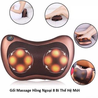 Gối masage hồng ngoại 8 bi