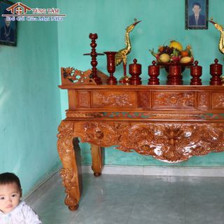 Sập Thờ Chân 16 gỗ mít