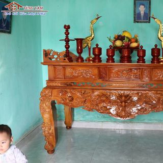 Sập Thờ Chân 16 gỗ mít