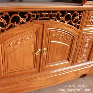 kệ tivi sừng trâu gỗ gõ đỏ
