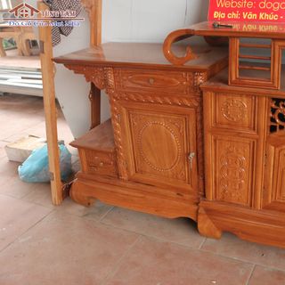 kệ tivi sừng trâu gỗ gõ đỏ