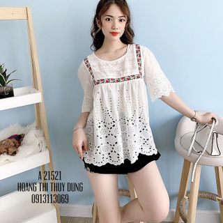 ÁO VẢI XÔ THÊU HOA