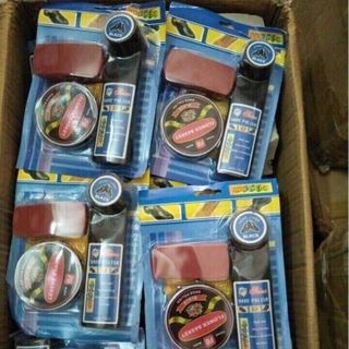 Bộ xi đánh giày 4 món Shoe polish - xi đánh giày cao cấp