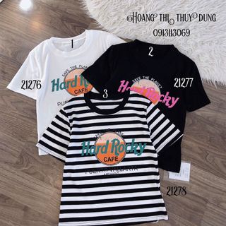 ÁO THUN GÂN CHỮ MÀU