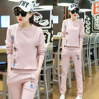 Đồ bộ thể thao nữ hoa hồng xanh TT319