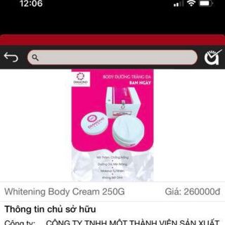 Body lottion ngày Diamond Lady 250ml