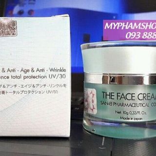 Kem dược trắng da chống lão hoá chống nhăn San-Ei The Face Cream Nhật Bản UV/30