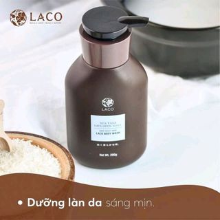 Laco- Sữa tắm ủ trắng mềm mịn da men rượu SaKe
