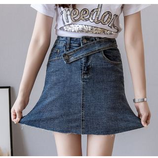 Áo tay dài cổ nơ quần jean váy denim nữ