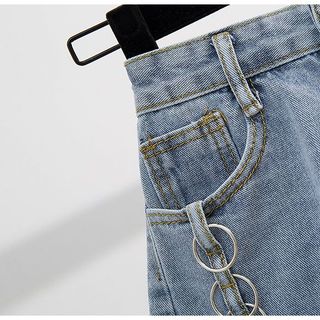 Set bộ jean mooc và pull Áo thun quần jean Đầm rời form mặc thoải mái