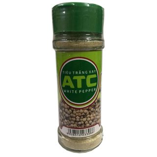 Tiêu trắng xay ATC chai 50g 2 nắp bật