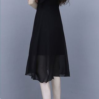 Thời trang công sở đầm váy đi tiệc đi biển set đầm thun thiết kế đặc biệt