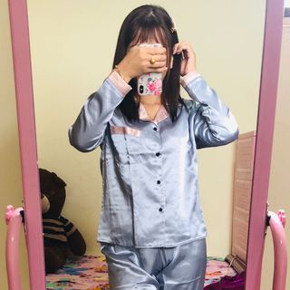 Phi lụa Tay dài - Quần dài vải dầy mịn