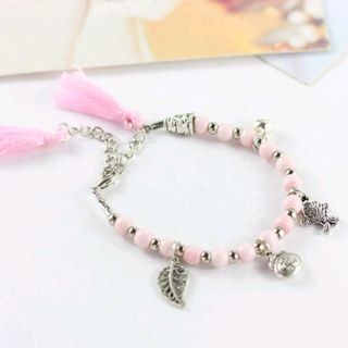 Vòng tay đá tuyết mix kim loại