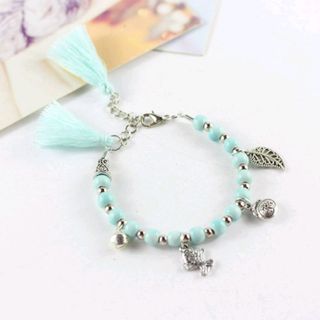 Vòng tay kim loại mix đá tuyết